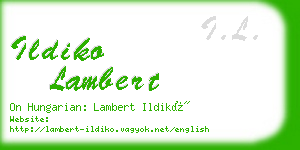 ildiko lambert business card